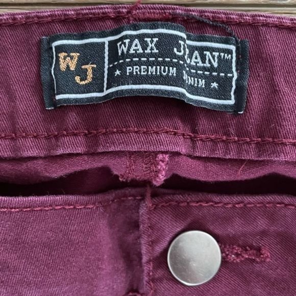 Wax Jean Maroon / Burgundy Jeans, Made in USA, Size 13 - Picture 3 of 7